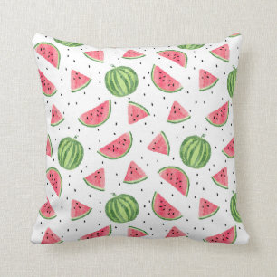 NeonAquarell-Wassermelone-Muster Kissen
