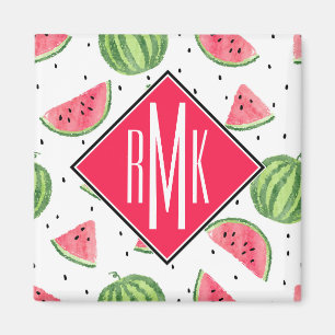 NeonAquarell-Wassermelone-Muster Magnet