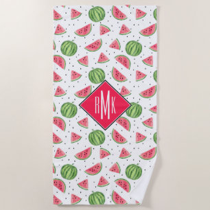 NeonAquarell-Wassermelone-Muster Strandtuch