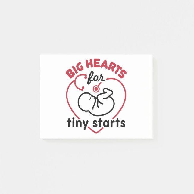 Neonatal NICU Nurse Big Hearts für kleine Anfänge Post-it Klebezettel (Vorderseite)