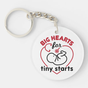 Neonatal NICU Nurse Big Hearts für Tiny Starts Schlüsselanhänger