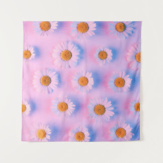 Neonbeleuchtetes Multicolor Chamomile Array. Wandteppich