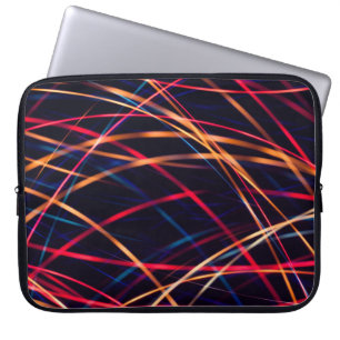 Neonbeleuchtung Textur mit langer Belichtung.abstr Laptopschutzhülle