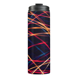 Neonbeleuchtung Textur mit langer Belichtung.abstr Thermosbecher