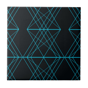 Neonblau, cool, modern, trendige technologische Ku Fliese
