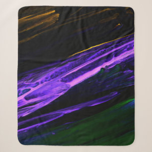 Neonblau, grün und lila kreative abstrakte Hand Sherpadecke