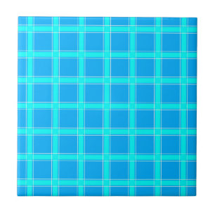 Neonblau-leuchtendes Muster Fliese