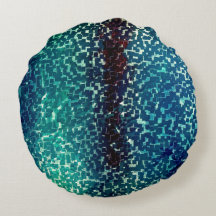 Neonblau-Mosaik über grobkörniges Glas
