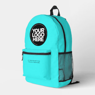 Neonblau   Personalisiertes Firmenlogo und Text Bedruckter Rucksack