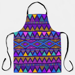 Neonblau: Stammes-Navajo-Muster Schürze