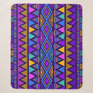 Neonblau: Stammes-Navajo-Muster Sherpadecke