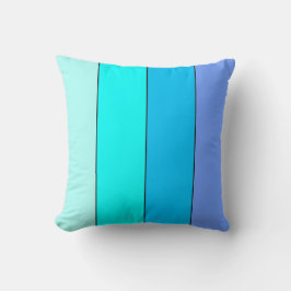 Neonblaue Farbstriche Kissen