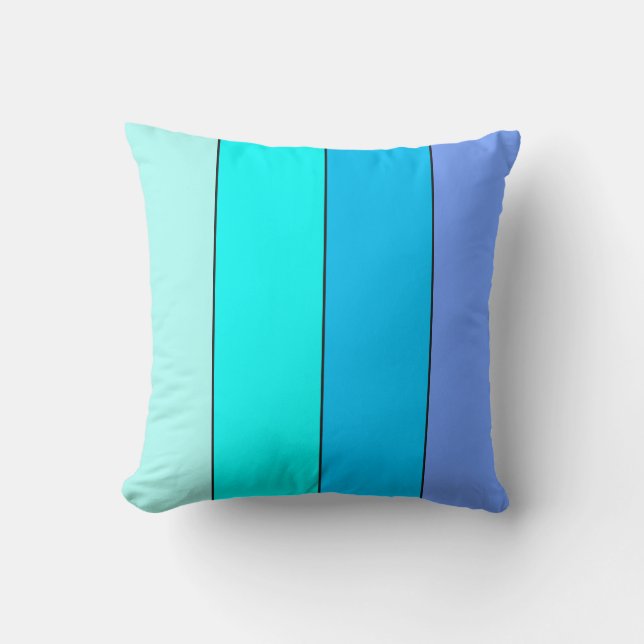 Neonblaue Farbstriche Kissen (Vorderseite)