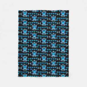 Neonblauer Fußball Coole individuelle Geschenke Fleecedecke