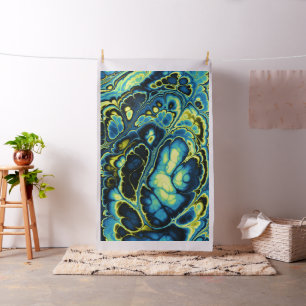 Neonblauer Marmorfluss Stoff