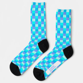 Neonblaues Farbmuster Socken
