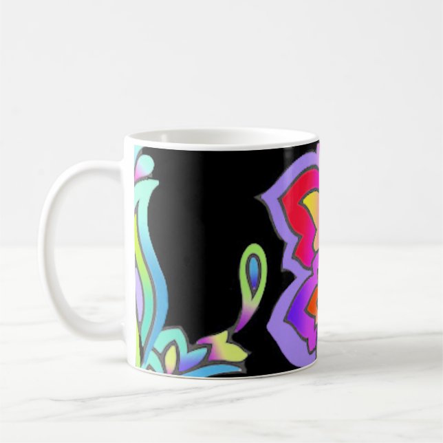 Neonblumen Kaffeetasse (Links)