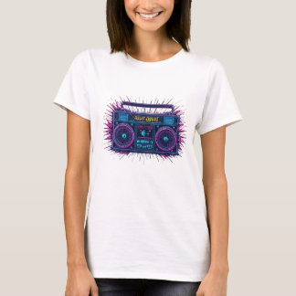 Neonboombox Retrowave-Design T-Shirt