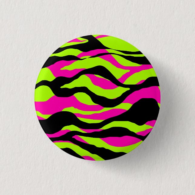Neoncore Tricolor Animal Print Zebra Button (Vorderseite)
