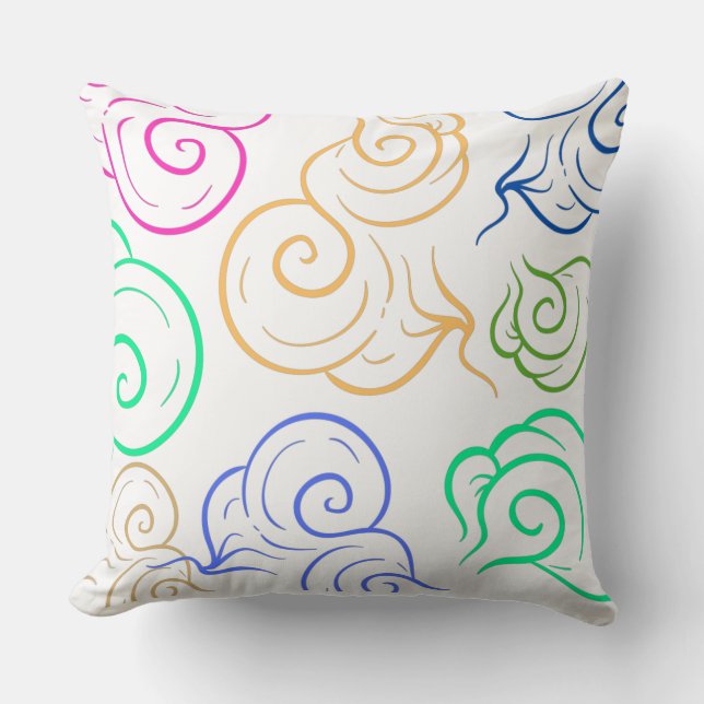 Neonfarben abstraktes Design Kissen (Vorderseite)