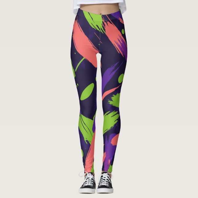 Neonfarben Leggings (Vorderseite)