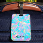 Neonfarben Opal-Gepäckmarke Gepäckanhänger<br><div class="desc">Opal-Textur-Gepäckmarke</div>