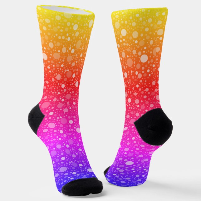 Neonfarben Punkte Muster Socken (Gewinkelt)