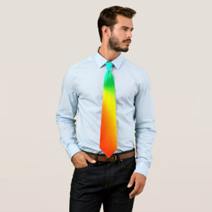 Neonfarbiger Regenbogen-Abstrakt Krawatte