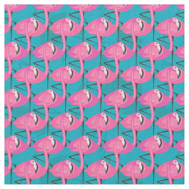 Neonflamingos Stoff (Nahaufnahme)