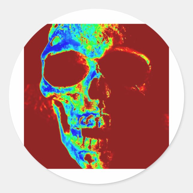 Neonfreddy Runder Aufkleber (Vorderseite)