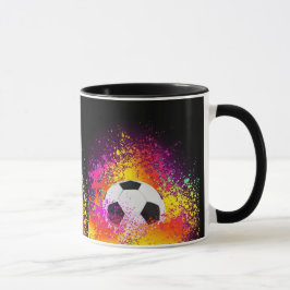 Neonfußball-Ball-Tasse Tasse