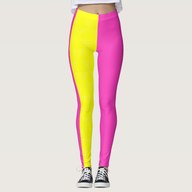 Neongelb Leggings (Vorderseite)