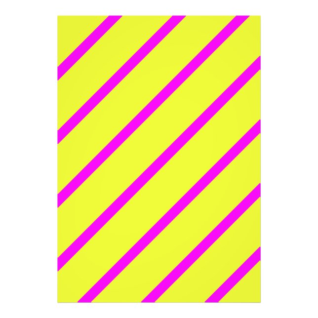 Neongelbe und lebhafte rosa Streifen Fotodruck (Vorne)