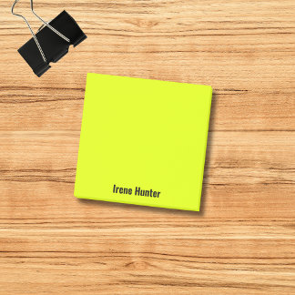Neongelbes Berufliches Minimalistisches Schwarzes Post-it Klebezettel