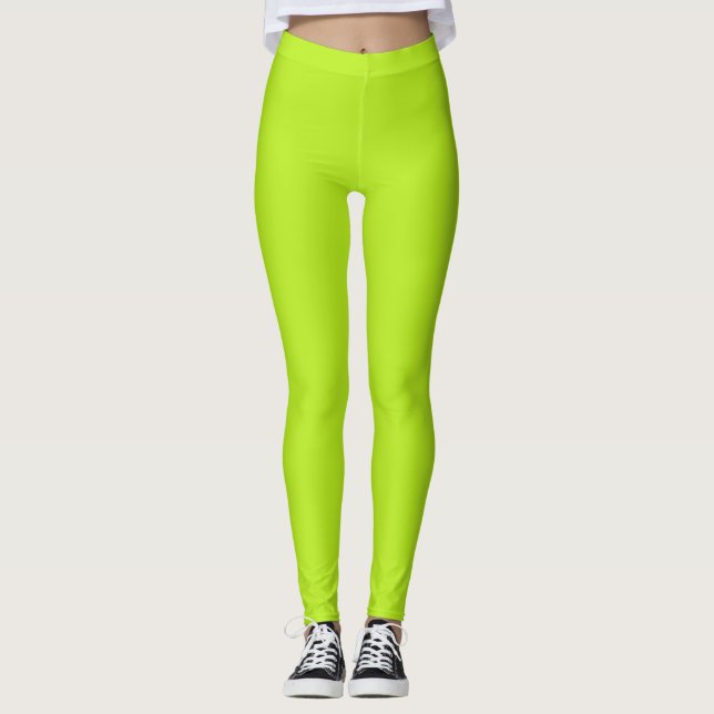 Neongrün Leggings (Vorderseite)