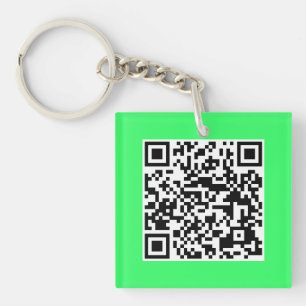 Neongrün QR CODE kundenspezifische Schlüsselkett Schlüsselanhänger
