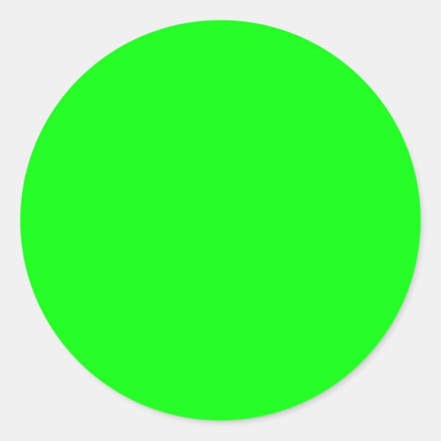neongrün runder aufkleber (Vorderseite)