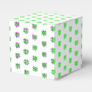 Neongrün Weiße Sternschneeflocken Mustergeschenk Geschenkschachtel