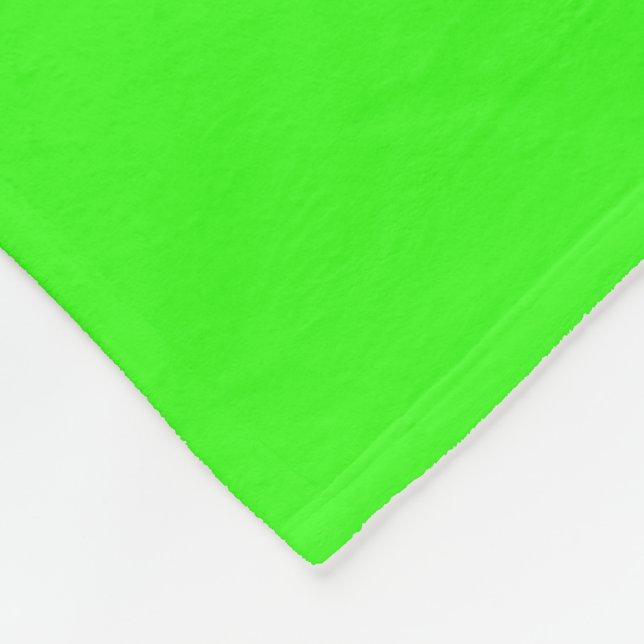 Neongrüne Fleece-Decke Fleecedecke (Ecke)