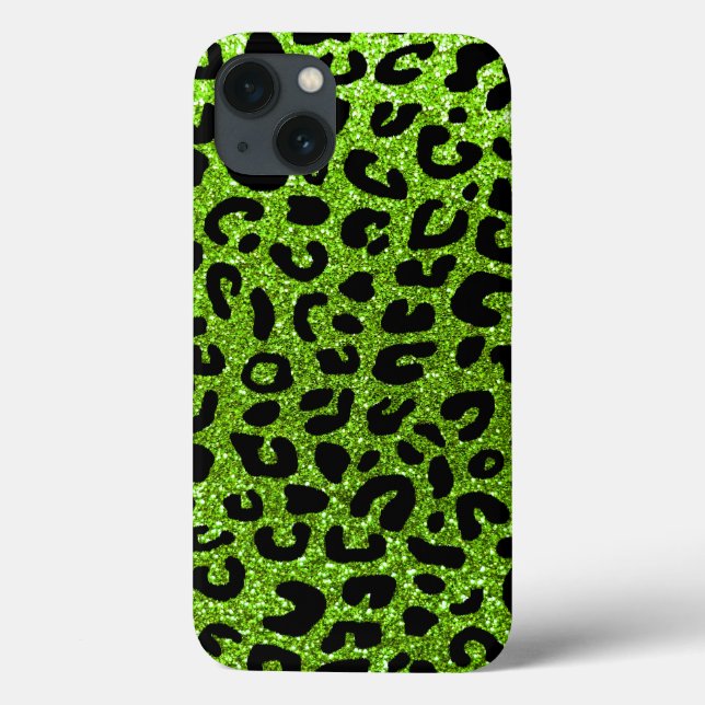 Neongrüne Geparden-Printmuster Case-Mate iPhone Hülle (Rückseite)