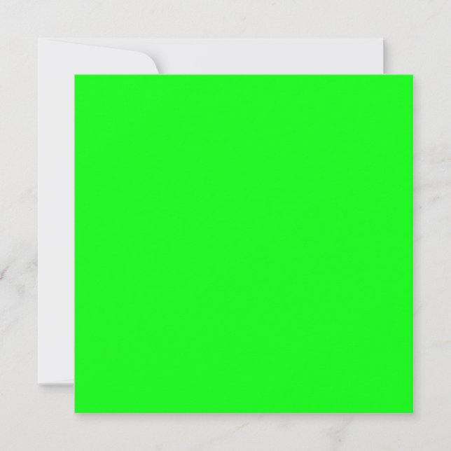 Neongrüne Leinwand, coole Grußkarte in leuchtendem (Vorderseite)