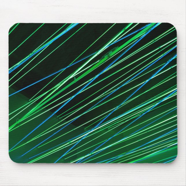 Neongrüne Linien Mousepad (Vorne)