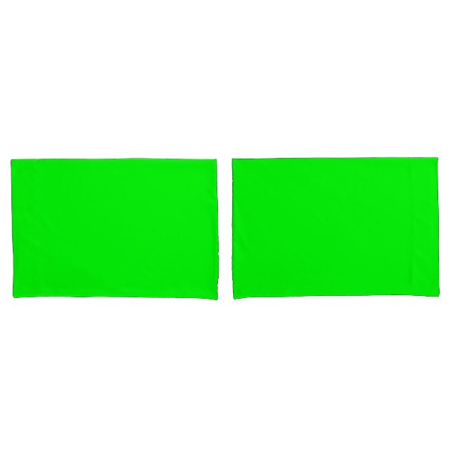 Neongrüner Bildschirm, leuchtend solide Farbe cool Kissenbezug (Vorderseite-Set)