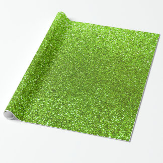 Neongrüner Glitzer Geschenkpapier