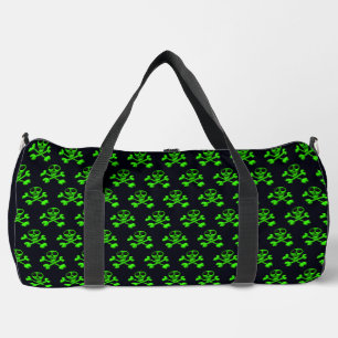 Neongrüner Schädel Duffle Bag
