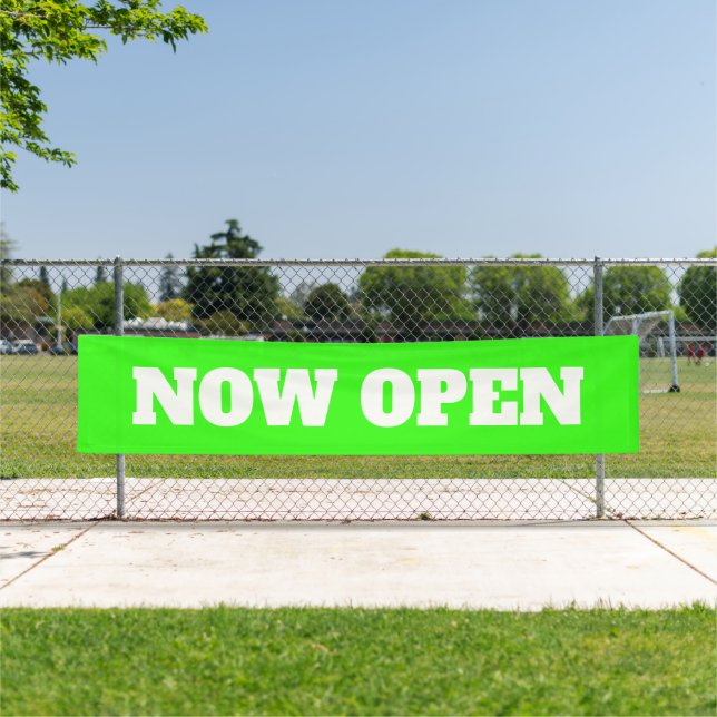 Neongrünes nun benutzerdefiniertes neues Unternehm Banner (Insitu)