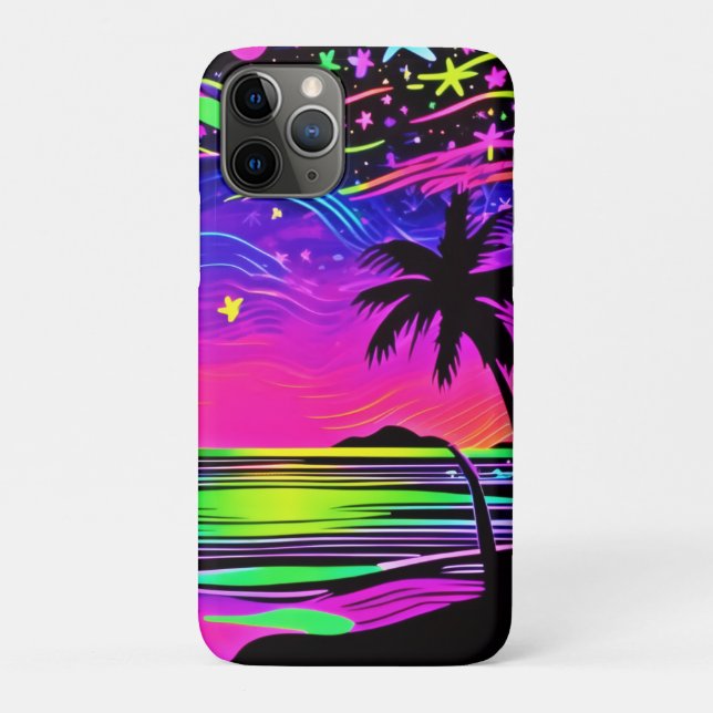 Neonight Beachscape Case-Mate iPhone Hülle (Rückseite)