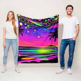 Neonight Beachscape Fleecedecke