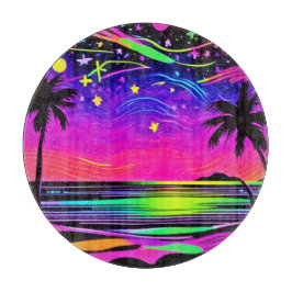 Neonight Beachscape Schneidebrett