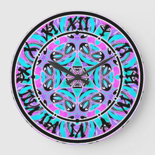 NeonKaleidoskop, Mandala Große Wanduhr